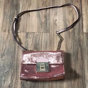 Aldo pink sequins crossbody shoulder purse